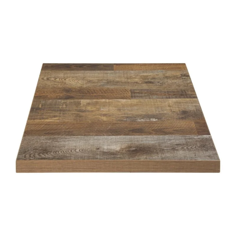 Plateau de table carré Bolero effet bois vieilli - 70 cm Acheter Direct