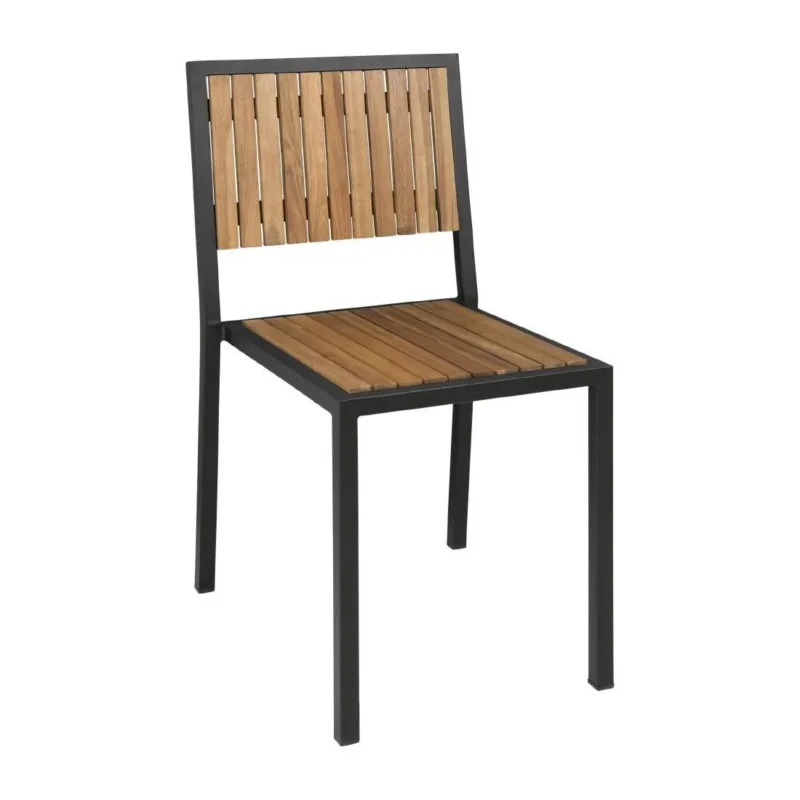 Chaises en acier et acacia Bolero (lot de 4) Offre Exclusive