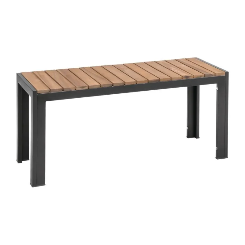 Dernier Modèle Bancs en acier et acacia Bolero 100 cm (lot de 2)
