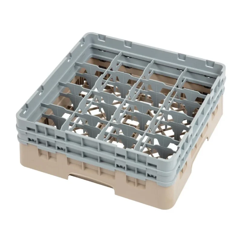 Casier à verres 16 compartiments Camrack Cambro beige hauteur max 133mm Nouvel Arrivage