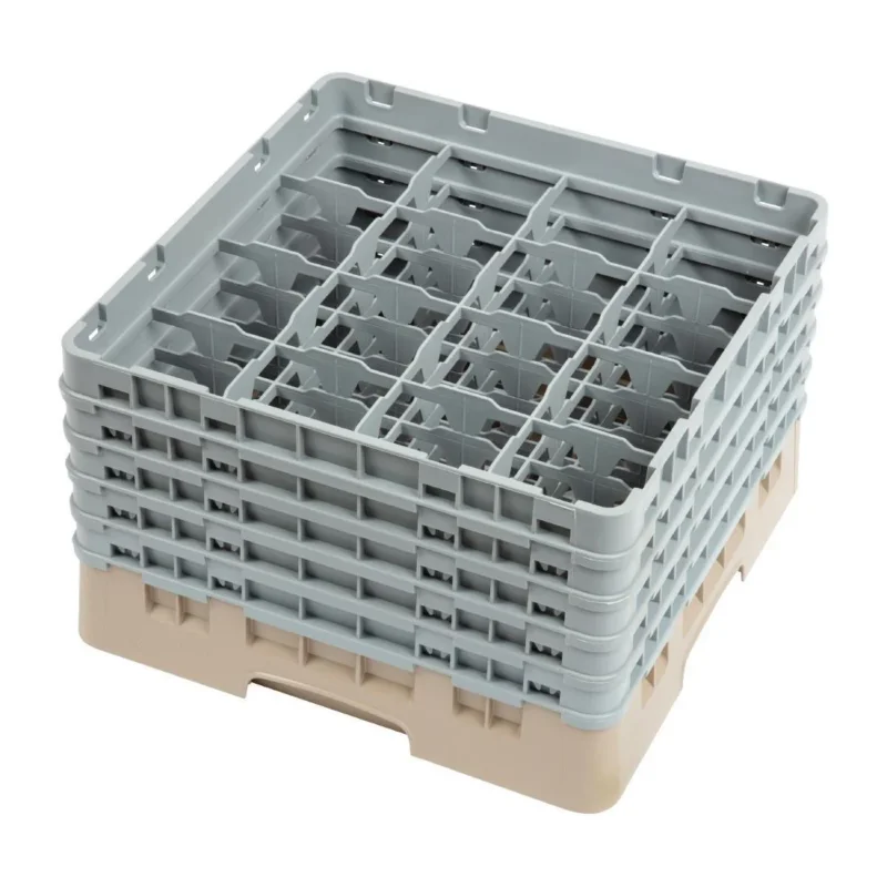 Expédié Aujourd’hui Casier à verres 16 compartiments Camrack Cambro beige hauteur max 257mm