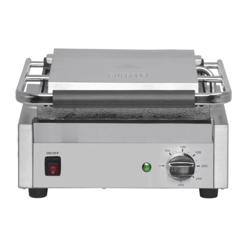 Meilleure Vente Grand gril de contact simple Bistro Buffalo rainuré/rainuré