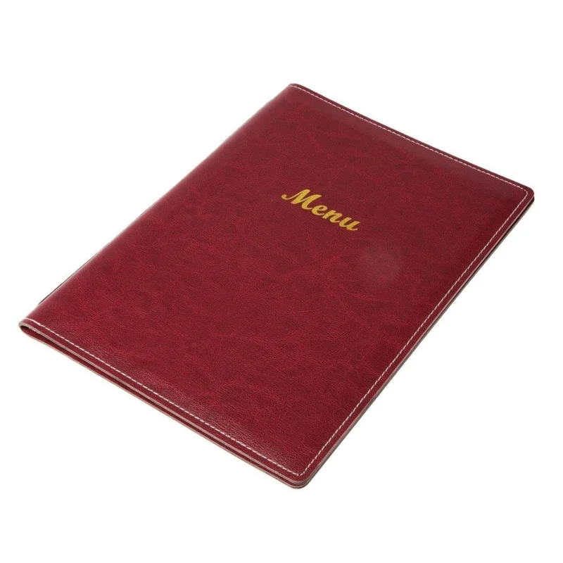 Protège-menus en simili cuir Olympia A4 bordeaux Nouvelle Collection