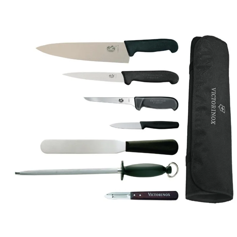 Must-Have Ensemble de couteaux Victorinox Hygiplas et Vogue avec couteau chef 21,5cm et étui