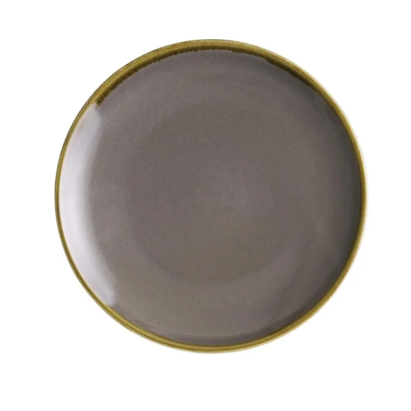 Assiettes plates rondes grises Kiln Olympia 178mm lot de 6 Bon Marché