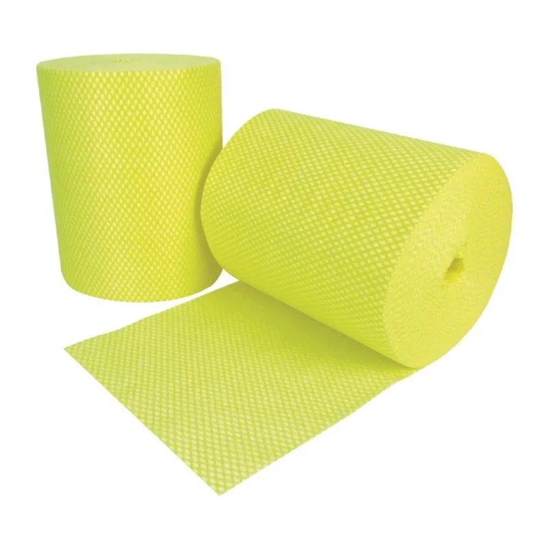 Offre Exclusive Rouleaux de chiffons de nettoyage antibactériens EcoTech Envirolite Super jaunes (lot de 2 x 500)