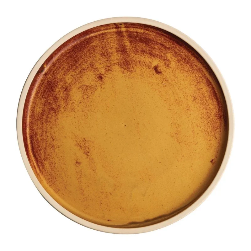 Assiettes plates bord droit terre de sienne Olympia Canvas 25 cm(Lot de 6) Achat Immédiat