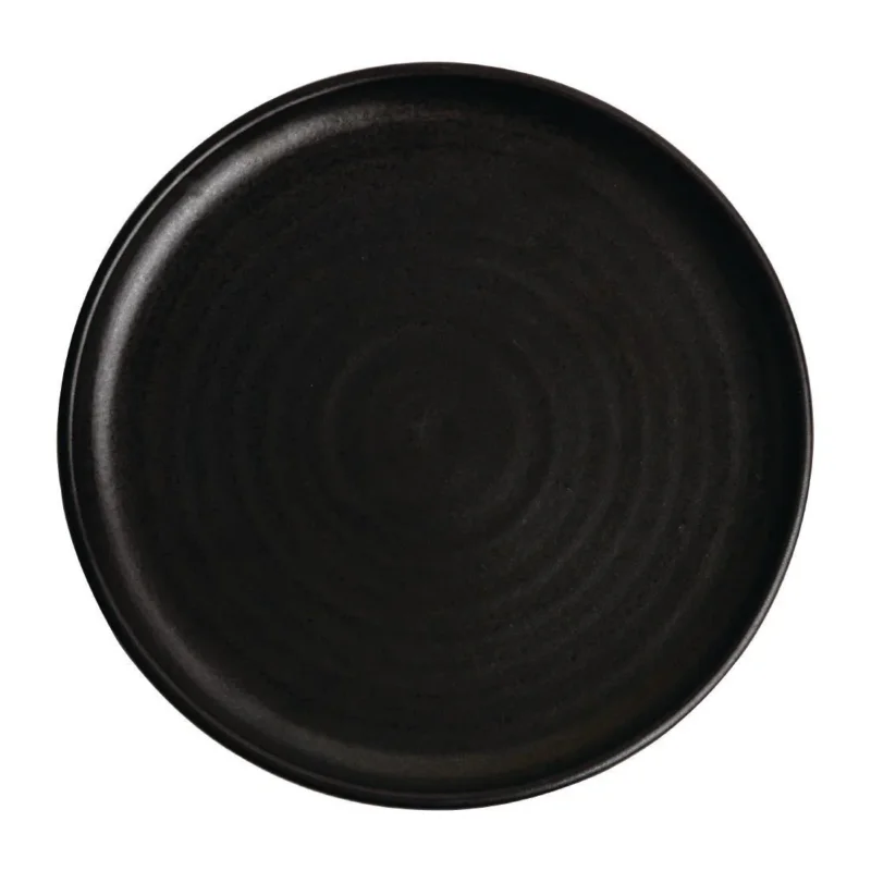 Assiettes plates noir matOlympia Canvas 26,5 cm(Lot de 6) Commande En Gros