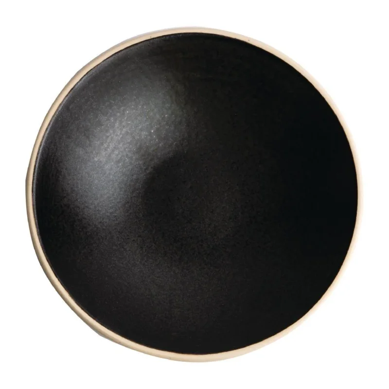 Assiettes creuses noir mat Olympia Canvas 20 cm(Lot de 6) Offre Spéciale