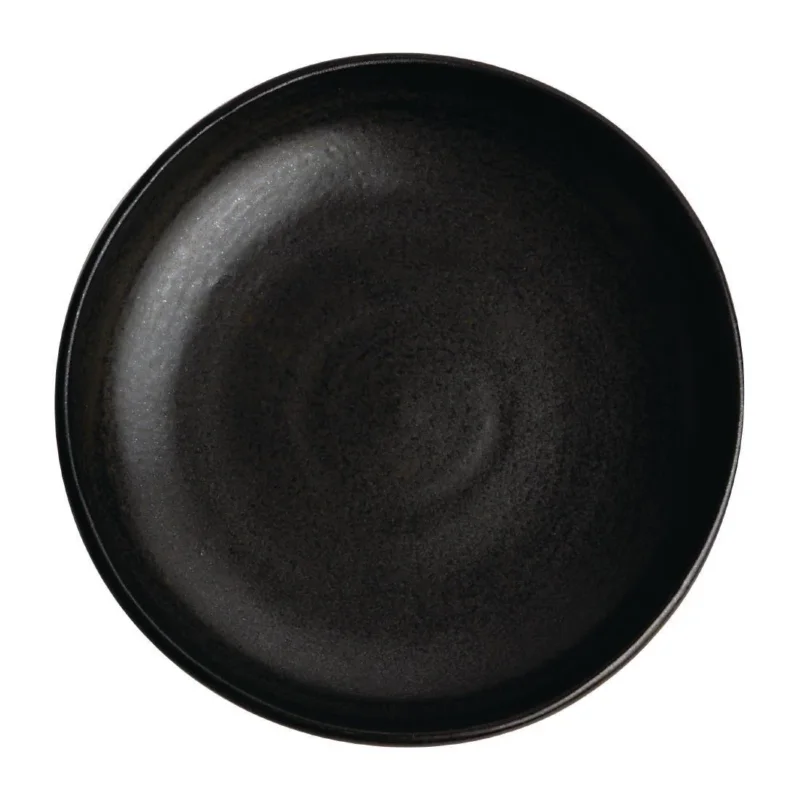 Assiettes creuses calottes noir mat Olympia Canvas 23 cm Paiement Sécurisé