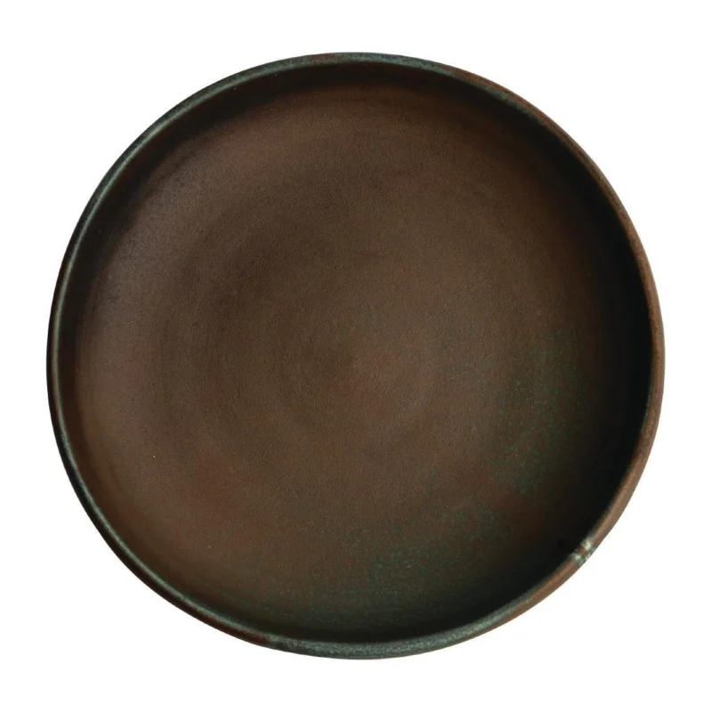 Authentique Assiettes creuses calottes vert bronze Olympia Canvas 23 cm