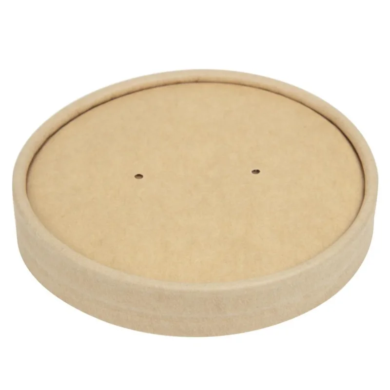 Nouvel Arrivage Couvercles pour bols à soupe kraft micro-ondables recyclables Colpac 450ml (lot de 500)