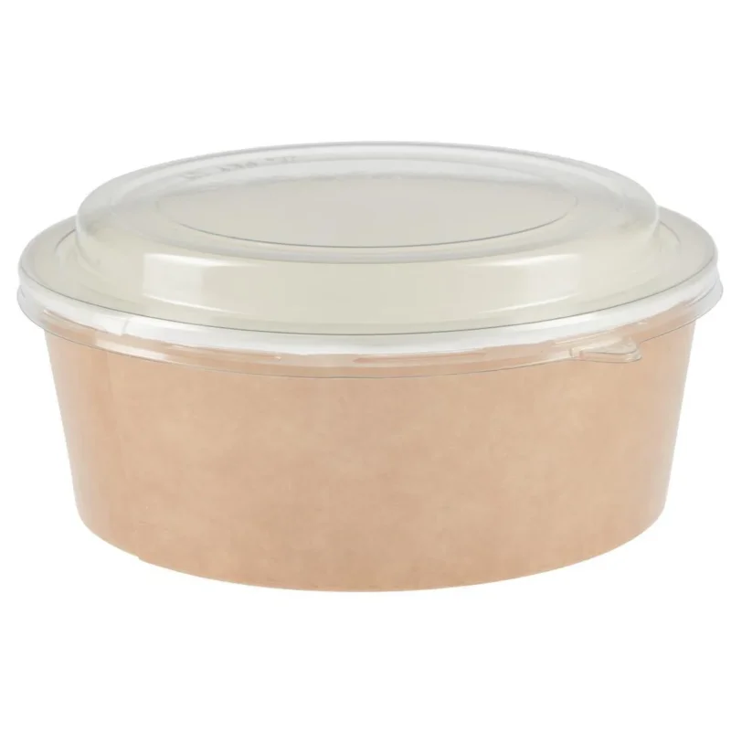 Meilleur Choix Pots alimentaires kraft recyclables avec couvercles Colpac 1300ml (lot de 150)