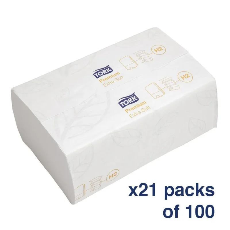 Achat Immédiat Essuie-mains ultra doux 2 plis Multifold Tork (Lot de 2100)