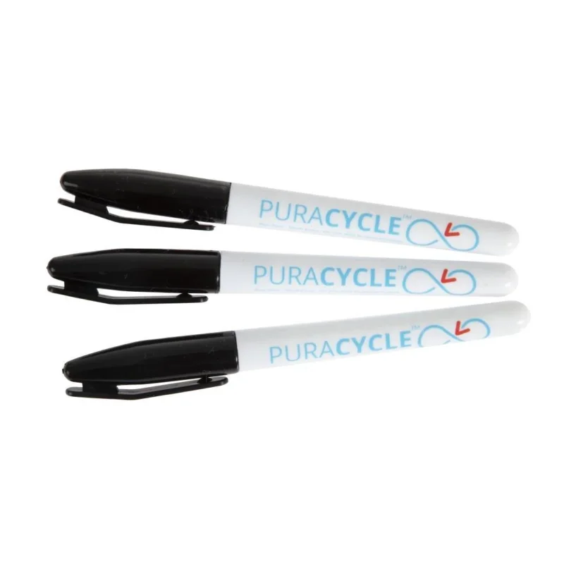 Prix Cassé Marqueurs noirs alimentaires permanents Puracycle (Lot de 3)