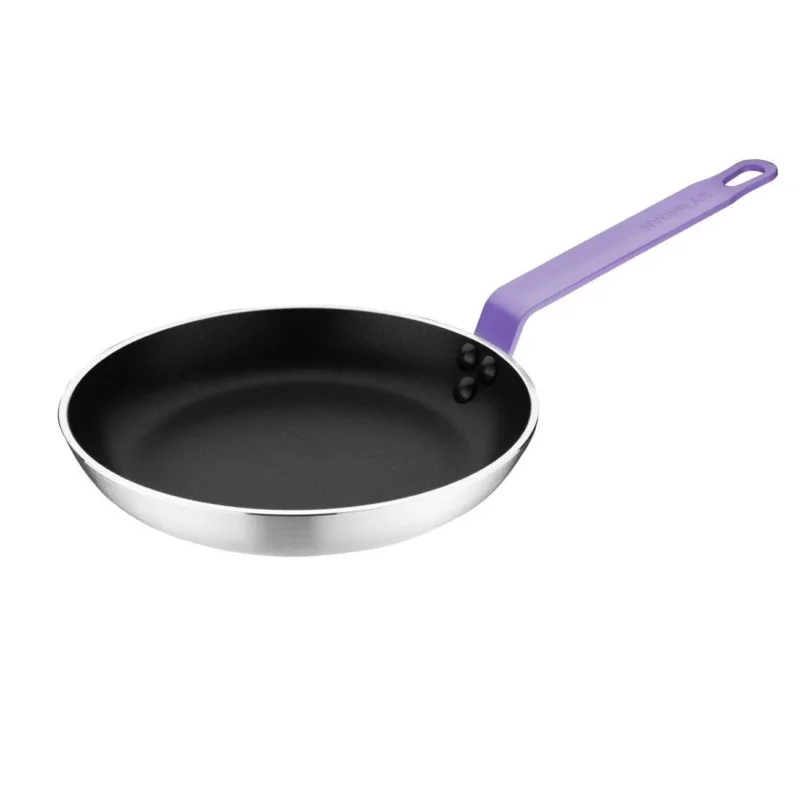 Super Prix Poêle aluminium antiadhésive Teflon Platinum Plus Hygiplas avec manche violet 200mm