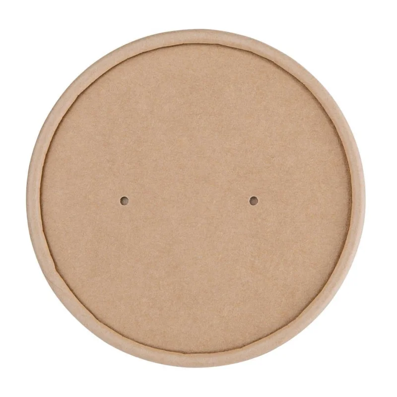 Vente Flash Couvercles en papier pour pots à soupe Fiesta Compostable 98mm FB160 FB162 FB164 (Lot de 500)