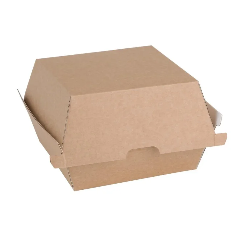 Petites boîtes hamburger compostables kraft Fiesta Compostable 105mm (lot de 200) Réduction