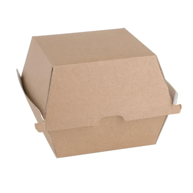 Super Prix Grandes boîtes hamburger compostables kraft Fiesta Compostable 112mm (lot de 150)