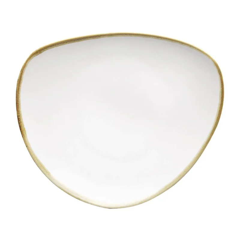 Retour Gratuit Assiettes triangulaires couleur craie Olympia Kiln 230mm (lot de 6)