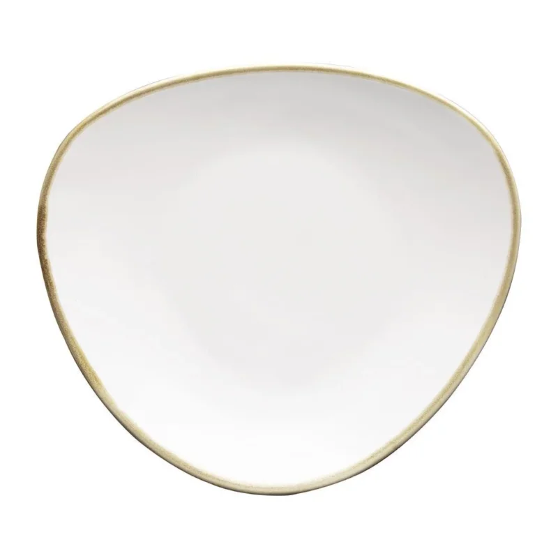 Assiettes triangulaires couleur craie Olympia Kiln 280mm (lot de 4) Promotion
