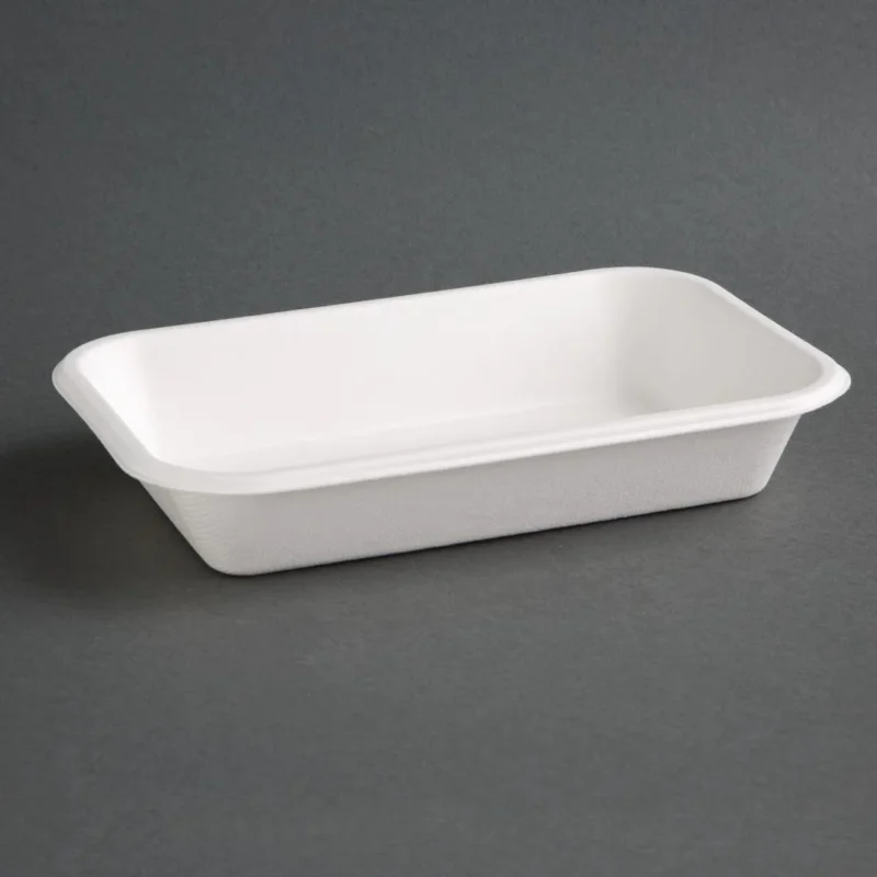 Barquettes compostables en bagasse Fiesta Compostable 680ml (lot de 50) Usine Directe