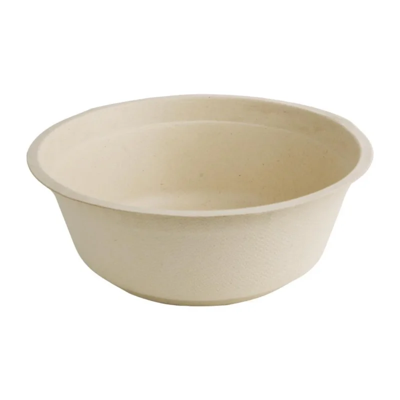 Paiement Sécurisé Bols ronds compostables en bagasse coloris naturel Fiesta Compostable 950ml (lot de 50)