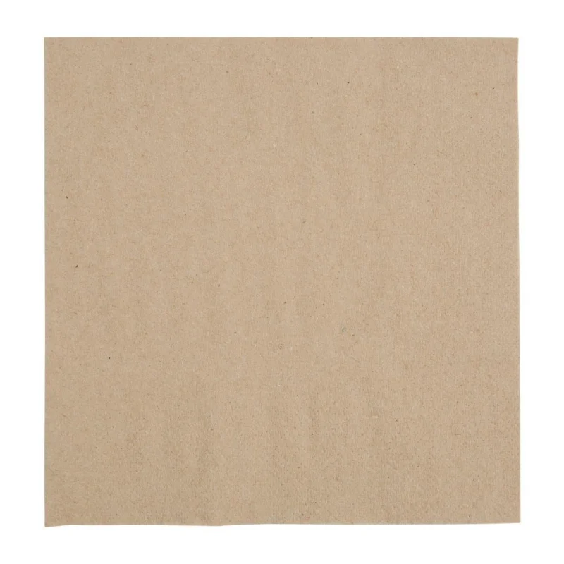 Serviettes snacking recyclées 2 plis pliage 1/4 Fiesta Recyclable 330mm kraft (lot de 2000) Prix Promo