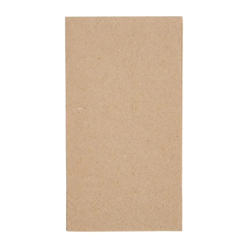 Meilleur Prix Serviettes snacking recyclées 2 plis pliage 1/8 Fiesta Recyclable 330mm kraft (lot de 2000)