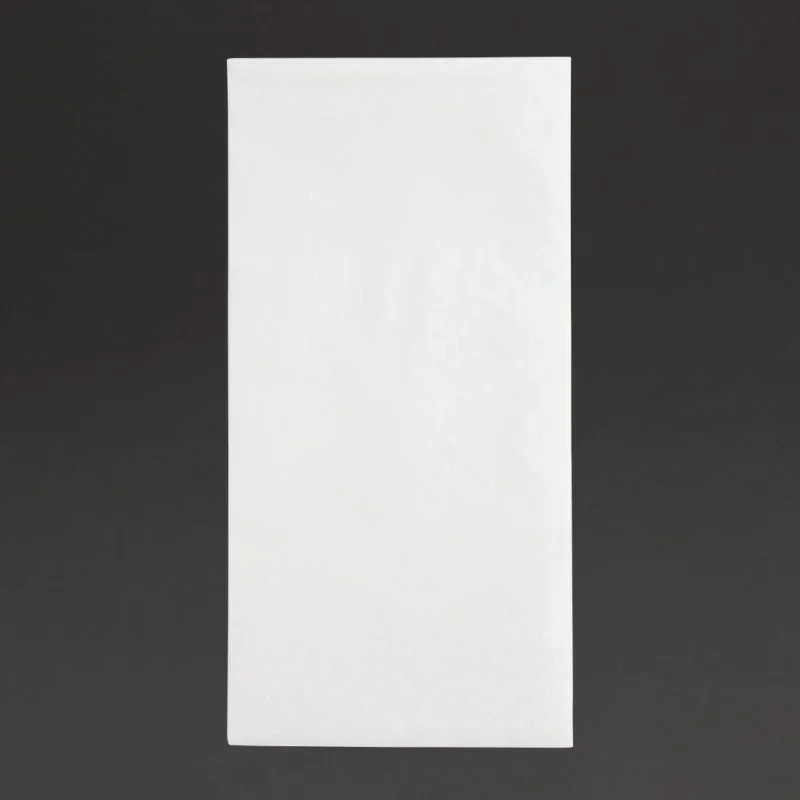 Serviettes dîner 2 plis format 1/8 Fiesta Recyclable 400mm blanches (lot de 2000) Certifié