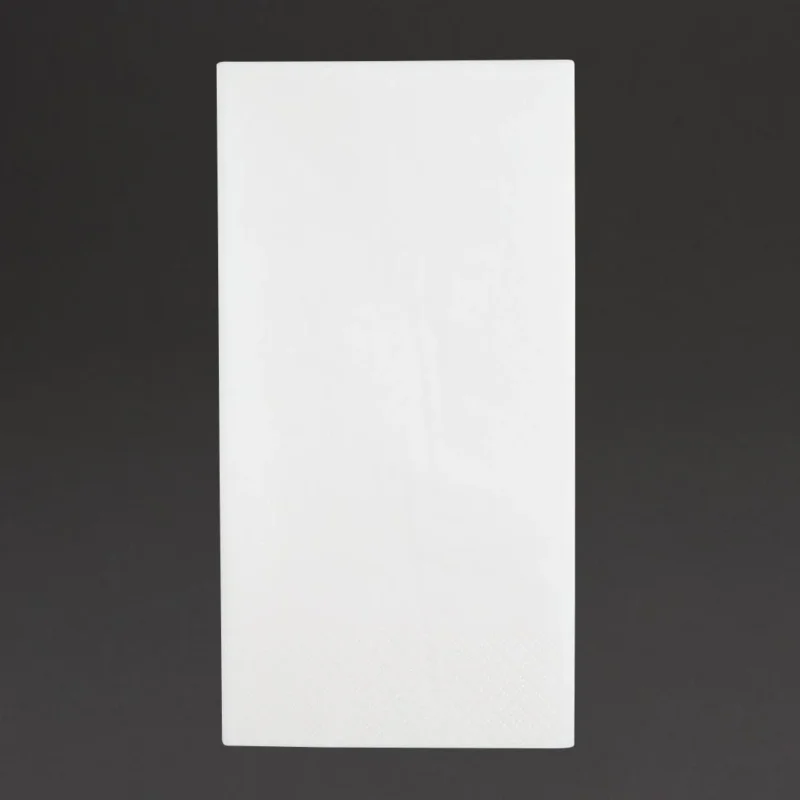 Serviettes dîner 3 plis format 1/8 Fiesta Recyclable 400mm blanches (lot de 1000) Réduction