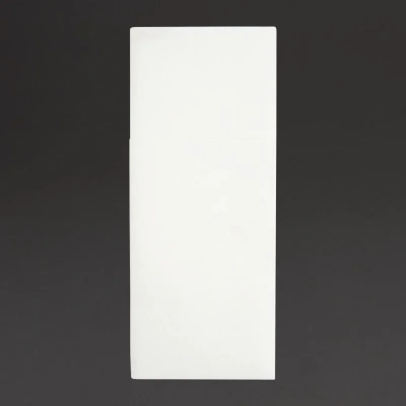Serviettes pochettes Airlaid Fiesta Recyclable Premium Tablin blanches 48x40cm (lot de 400) Pas Cher