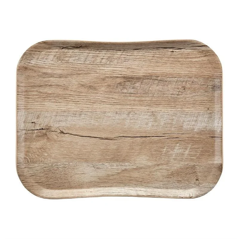 Plateau polyester Century aspect naturel bois Cambro chêne clair 330 x 430mm Super Prix