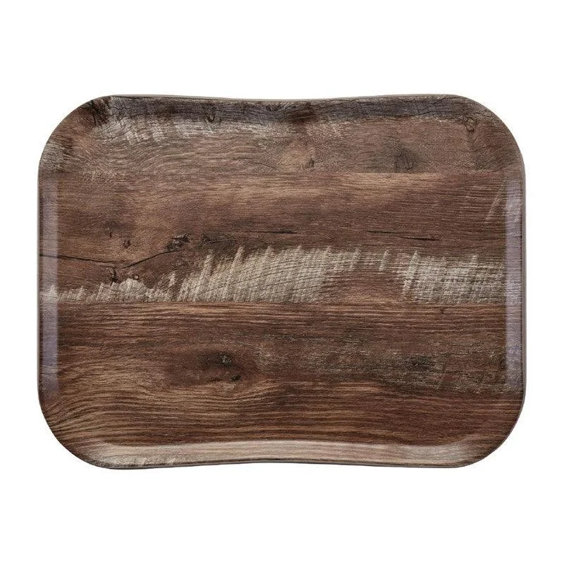 Plateau polyester Century aspect naturel bois Cambro chêne foncé 360 x 460mm Jusqu’à Épuisement Des Stocks