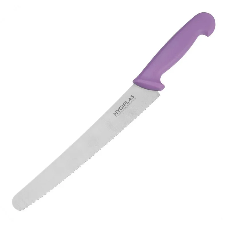 Nouvel Arrivage Couteau à pâtisserie denté Hygiplas violet 25cm
