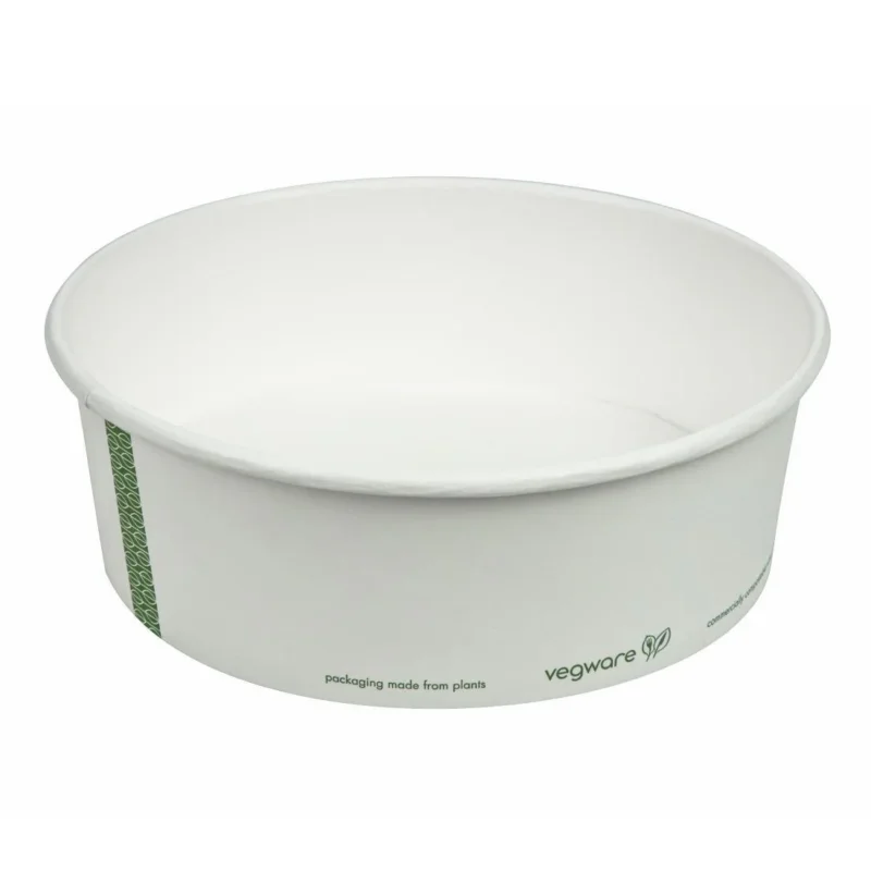 Bols alimentaires en carton doublé PLA série 185 Vegware 910 ml (lot de 300) Quantité Limitée
