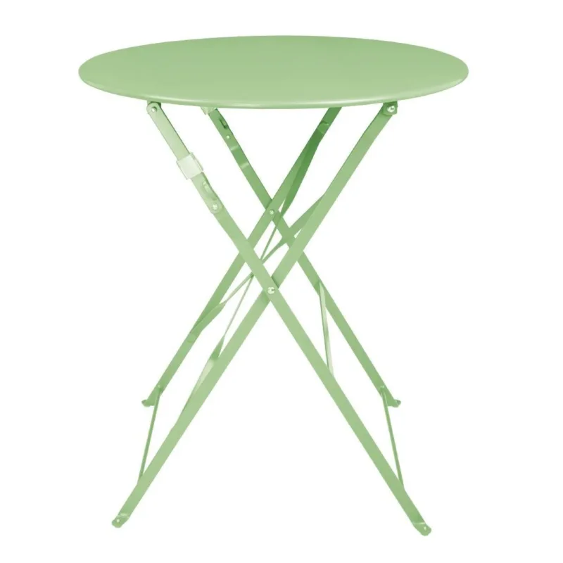 Table de terrasse carrée pliante en acier Bolero vert clair 595 mm Nouvelle Collection
