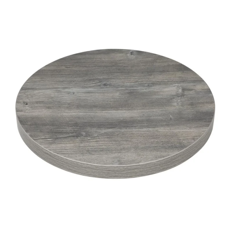 Réduction Plateau de table rond pré-percé en mélamine Bolero gris 600 mm