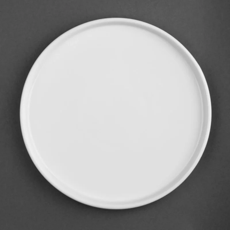 Assiettes plates rondes Olympia Whiteware 268mm (lot de 4) Nouveauté