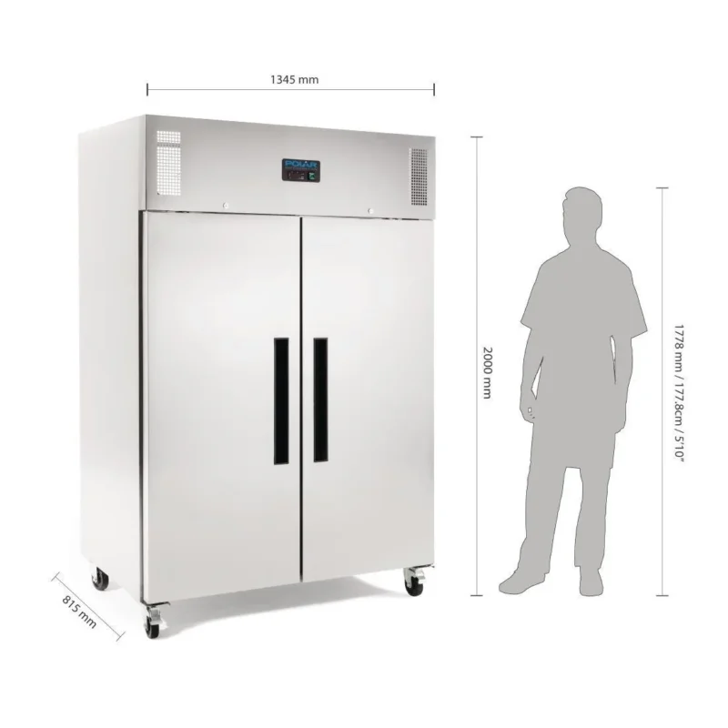 Armoire réfrigérée négative GN double porte Polar Série G 1200L Pas Cher