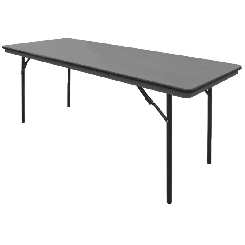 Nouvelle Collection Table rectangulaire pliante grise en ABS Bolero 1830mm