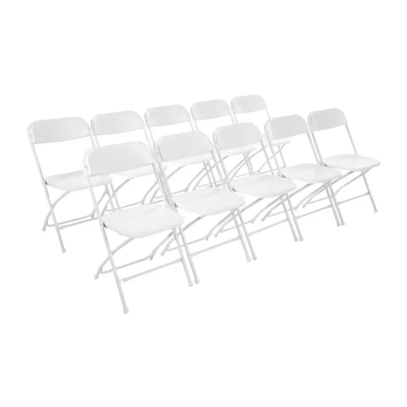 Retour Gratuit Chaises pliantes Bolero blanches (Lot de 10)