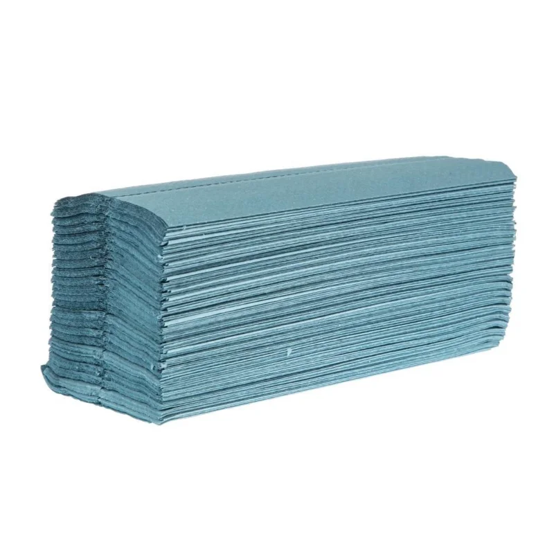 Populaire Essuie-mains 1 pli pliage en C Jantex bleu 2850 feuilles (lot de 15)