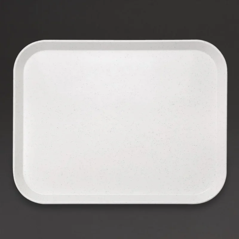 Meilleure Vente Plateau self-service en fibre de verre Olympia Kristallon gris clair 355 x 460mm