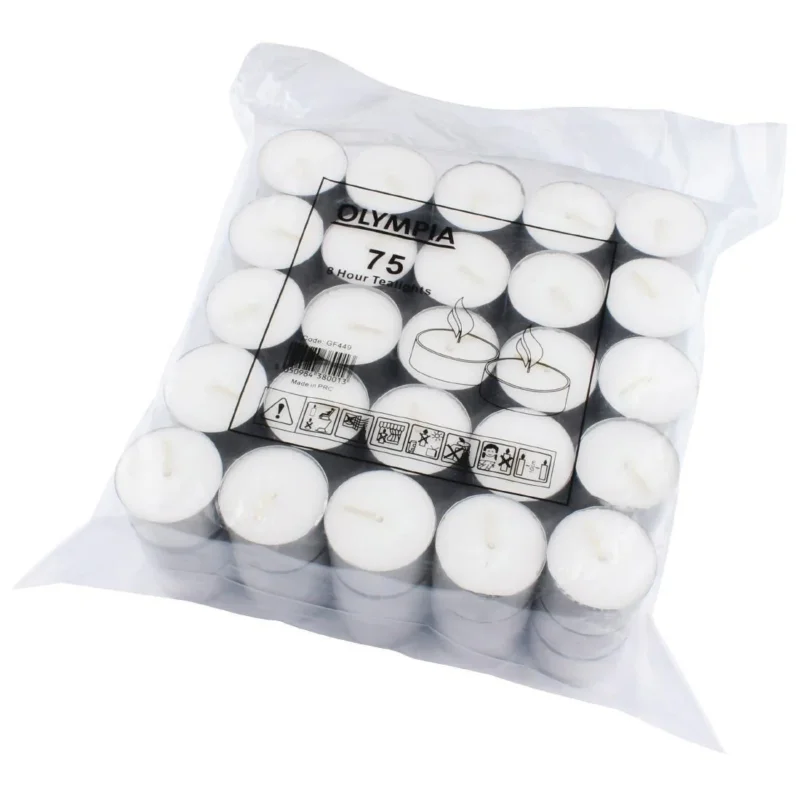 Meilleure Vente Bougies chauffe-plat 8 heures Olympia (Lot de 75)