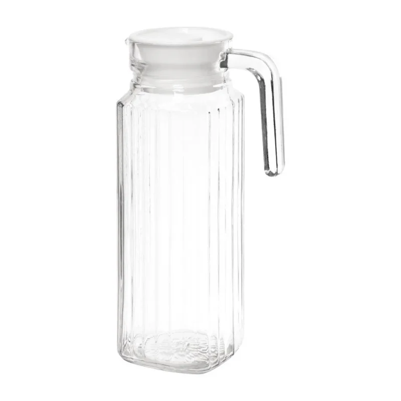 Authentique Pichet rainuré en verre Olympia (Lot de 6)