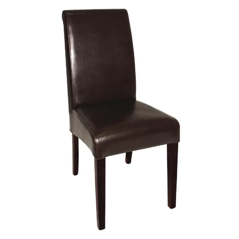 Pas Cher Chaises en simili cuir à dossier incurvé Bolero noires (Lot de 2)