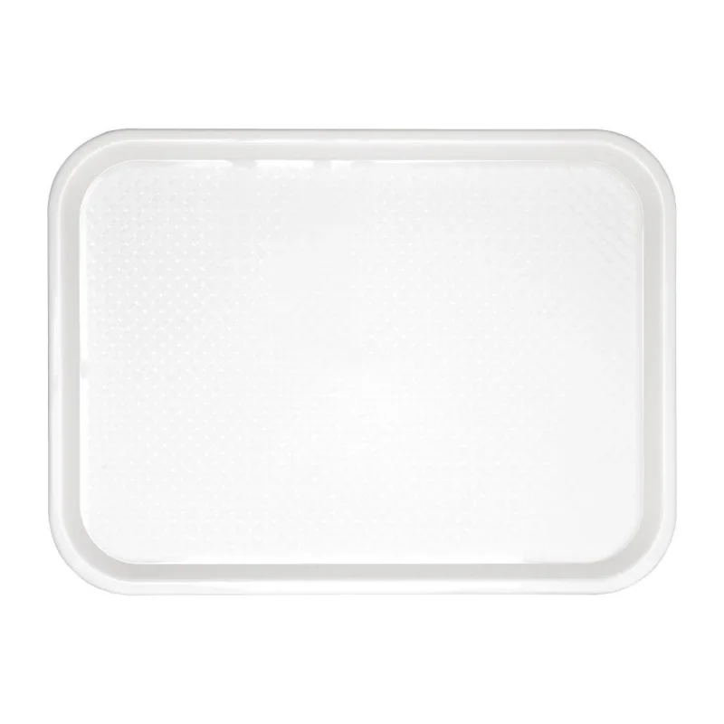 Plateau fast food en plastique Olympia Kristallon blanc 345 x 265mm Offre Du Jour
