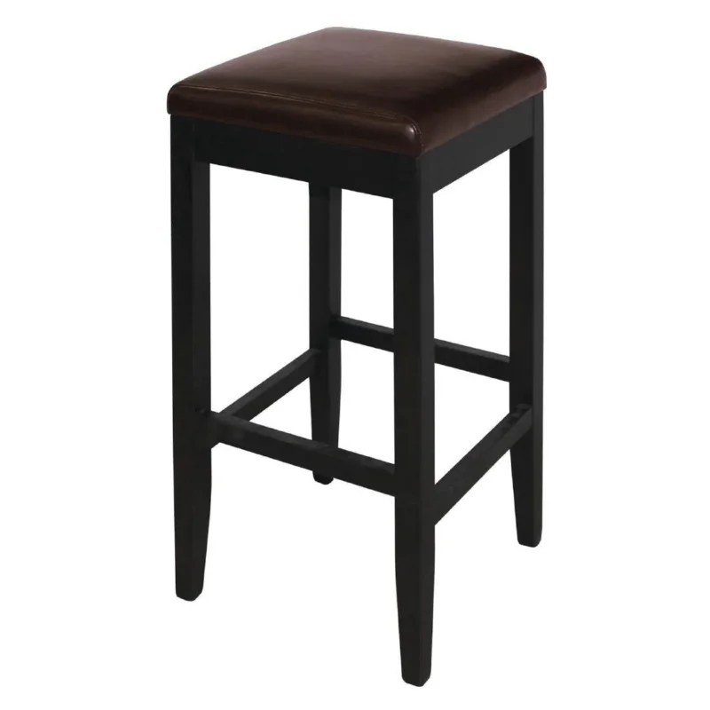 Tabourets de bar haut en simili cuir Bolero marron foncé (Lot de 2) Usine Directe