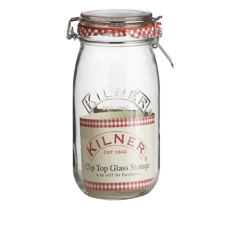 Satisfait Ou Remboursé Bocal à conserves avec clip Kilner 2L